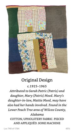 the original design for this quilt is from an article in american patchwork and applique