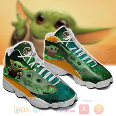 Star Wars Green, Orange Jordan, Creative Shoes, Star Wars Women, Star Wars Yoda, Star Wars Baby