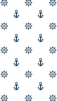 an anchor and wheel pattern on a white background