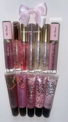 Victoria Secret Lip Gloss, Lip Injection Lip Gloss, Lip Gloss Cosmetics, Makeup Accesories, Lip Gloss Collection, Fancy Makeup, Lip Products, Pink Girly Things