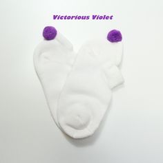 - Materials; 100% cotton for the socks, 100% acrylic for the pompom - The socks never fall down. They stay up all the way =)  No slip-down socks. - The socks are in white and the pompom is in victorious violet - Size fits from 5 to 8 in ladies' size - Made with 100% cotton, it absorbs sweat and keeps your feet dry as long as you wear it. - Heel support - Elastic arch support  - Cushioned socks - It provides ultimate comfort to your feet - So cute and lovely with a pom-pom in a limited color - They are high quality and offer a great look. They are perfect for daily wear and sports such as jogging, training, long hours of walking, golfing, tennis, soccer, bowling, etc. - Made in Korea (High quality) Cute Ankle Socks, Socks Cute, Golf Training, Women's Socks, Casual Socks, Socks And Hosiery, Ankle Socks, Athletic Shorts, Arch Support