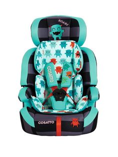 the child's car seat is designed to look like it has flowers on it