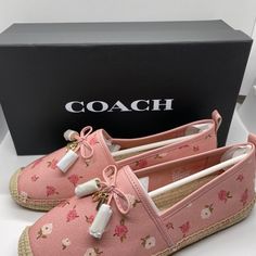 Coach Carson Espadrille Shoes *New* Size 7.5 Retail Value $178 **Comes Brand New In Box, Wrappings And All. Perfect Purchase For Yourself Or As A Gift With Christmas And Valentines Day Around The Corner!** Designer Sneakers Women, Denim Espadrilles, Gold Espadrilles, Raffia Sandals, Espadrilles Shoes, Slip On Espadrilles, Wedge Espadrilles, Black Espadrilles, Leather Espadrilles