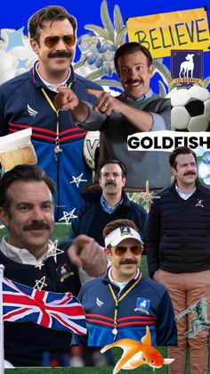 the collage has many pictures of men in different colors and sizes, including one with a mustache