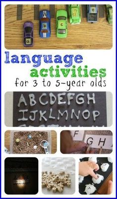 These activities for preschoolers are so much fun! This list includes fun learning games, crafts & resources for 3 year olds, 4 year olds, and 5 year olds! Fun Learning Games, Preschool Language, Preschool Literacy, Learning Time, Learning And Development, Language Activities, Kids Ideas, Language Development