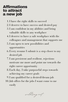 Attraction Affirmations Affirmation To Get A Job, Motivation For Job Search, Dream Job Mood Board, Manifestation For Career, Law Of Attraction Job, Manifest Dream Job Affirmation, Job Affirmations New, Affirmations For A Job Interview, Dream Career Manifestation