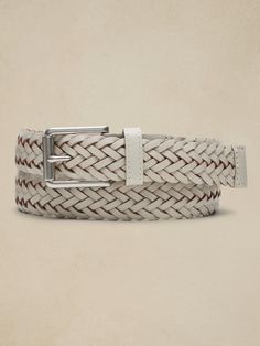 Modeled after a piece from the archives, this braided belt is made in soft, sturdy leather.  Width: 1. 5" (3. 8cm) Braided Belts, Casual Adjustable Braided Belt, Casual Leather Rope Belt, Casual Braided Leather Belt, Casual Brown Woven Belt, Classic Braided Leather Belt, Adjustable Woven Leather Belt, Brown Woven Leather Belt, Braided Leather Belt