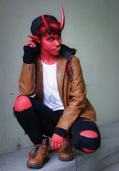 By bukkitbrown on instagram #cosplay Gender Makeup, Demon Cosplay, Girl Reference, Sketch Reference, Monster Prom, Epic Cosplay, Cosplay Inspo, Cosplay Characters