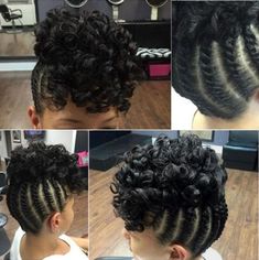 braided updo with a curly top for black hair Diy Updo, Flat Twist Updo, Twisted Updo, Braids With Curls, Natural Hair Updo, Braided Hairstyles Updo, Penteado Cabelo Curto