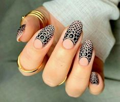 Ballerina Nails Shape, Easter Nail Art Designs, Polka Dot Nail Designs, Dot Nail Designs, Nails Gold, Nails 2022, Polka Dot Nails, Almond Nails Designs