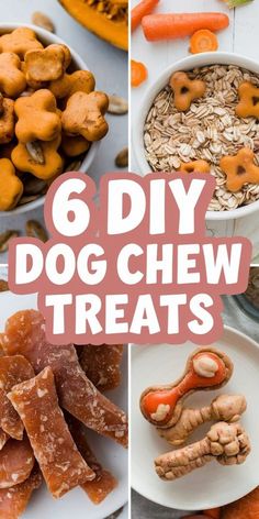 Give your dog something to chew on with these 6 DIY dog chew treats! These natural, homemade treats are easy to make and perfect for promoting dental health while keeping your pup entertained. From peanut butter sticks to chicken jerky, these recipes use simple, healthy ingredients your dog will love. Whether you need DIY natural dog treats or DIY dog chew treats for dental care, these recipes are a must-try! Keep your dog happy, healthy, and busy with these tasty, chewable snacks. Homemade Dental Bones For Dogs, Dog Chew Recipe, Homemade Puppy Teething Treats, Dog Treats Homemade Easy Without Peanut Butter, How To Make Dog Chews, Dehydrating Dog Treats Recipe, Dog Treats Homemade Yogurt, Diy Long Lasting Dog Chews, Homemade Dental Chews For Dogs