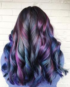 purple-rainbow-hair Hair Color Rainbow, Rainbow Hair Ideas, Hair Color At Home, Pastel Purple Hair, Hair Rainbow, Peacock Hair, Bob Hair Color, Dyed Hair Pastel