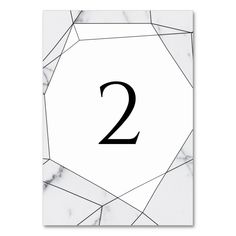 marble table numbers with the number two on it