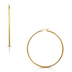 Ellie Vail Laurette Large Hoop Earrings - Gold - The Cottage Gifts Sign, Large Hoop Earrings, Classic Gold, Summer Adventures, Party Shop, Summer Look, Gold Hoops, Summer Looks, Snap Closure