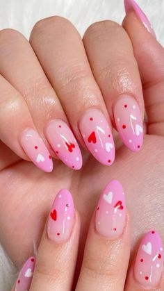 #nailsdesign #nailsnailsnails #glitter #cutenails #valentinesdaygift #valentine #explore #shortnails #nail #lovenails #valentinesgift #nailsart #naildesign #nailartist #valentinesmakeup #mattenails #love #nailfashion #gelpolish #valentinespecial #stilettonails #valentinesgifts #valentinesdaygifts #manicure #nudenails #handpaintednailart #instanails #u #frenchnails #nailaddict Fun Valentines Nails Short, Fun Valentines Nails Almond, Valentines Pedicure Ideas, Fun Valentines Nails, Almond Valentines Day Nails, Pink Vday Nails, Cute February Nails, Valentines Nail Art Designs, Fly Nails