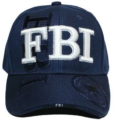 Sale One Adult Cap FBI Federal Bureau of Investigation Adjustable Strap Hat - Blue 3D Brand New.. Federal Bureau Of Investigation, Department Of Justice, Embroidered Baseball, Baseball Hat, Hat Cap, Accessories Hats, Baseball Hats, Washington, Adjustable Straps