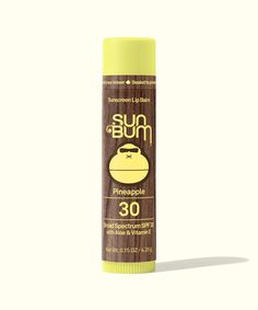 Original SPF 30 Sunscreen Lip Balm - Pineapple Lip Balm Flavors, Spf Lip Balm, Sun Bum, Polysorbate 80, Soft Lips, Key Lime, Lip Moisturizer, Propylene Glycol, Mineral Oil