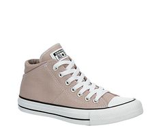 Converse Chuck Taylor All Star Madison Mid Women&apos;s Sneaker Keep your casual style old-school cool in the Chuck Taylor All-Star Madison Mid women&apos;s Sneaker , inspired by Converse Chuck Taylor All Star HI. Featuring a canvas upper with a Padded collar & tongue for comfort, this lace-up Sneaker also has an OrthoLite insole for all-day cushioning. This easygoing kick looks great with dresses or jeans. Canvas upper Lace-up closure Padded collar /tongueOrthoLite insole Rubber outsole Brown Converse, Converse Womens, Rack Room, Mid Top Sneakers, Room Shoes, Mid Top, Converse Chuck Taylor All Star, Womens Converse, Chuck Taylor All Star