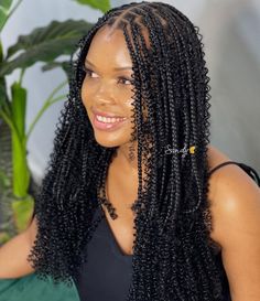 Popular Knotless Braids with Curls Tiny Knotless Braids, Braids In Ponytail, Knotless Braids With Curls, Knotless Braids Styles, New Trendy Hairstyles, Knotless Braids Hairstyles, Brown Braids, Braid Styles For Girls