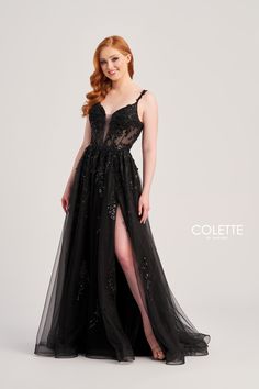 Capture hearts and steal the spotlight with the enchanting Colette CL5287 dress. This dreamy creation features delicate tulle, intricate lace appliques, shimmering beads, and dazzling sequins. The lace-up back adds a touch of allure, ensuring a perfect fit for any occasion. With its ethereal beauty and sparkling details, this dress is a true showstopper. Embrace your inner princess and let the Colette CL5287 transport you to a world of romance and elegance. 💖✨ Bodice Prom Dress, Daphne Dress, Prom Dress Stores, Lace Up Dress, Sequin Prom Dress, Sequin Appliques, Corset Bodice, Designer Prom Dresses, Evening Dresses For Weddings