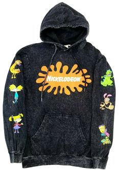 Mens Small Black Hoodie Nickelodeon Logo Retro 90's Style Rugrats Acid Washed S Brand: Nickelodeon Condition: New Size: Small Material: cotton: 80% polyester: 20% Measurements: Approx. Underarm to Underarm: 20" Length: 26.75" Item Details: Graphic print on front and down both sleeves All returns must be in the original condition in which received. Item is exactly as shown in the pictures. Please look at all the pictures for full details. This item is Brand New. Thanks for visiting CatHeads! We s Logo Retro, Retro Logos, Retro 90s, Nickelodeon, 90s Fashion, Black Hoodie, Graphic Prints, Graphic Sweatshirt, ? Logo