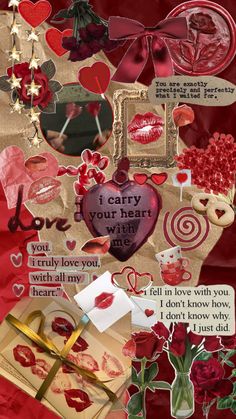 #Red #collage #roses #kisses #letters #love #hearts #stars #quotes #pinterest Love Collage Aesthetic, Stars Quotes, Red Collage, Quotes Pinterest, Art Final, Love Collage, I Carry Your Heart, Waiting For Love, Collage Ideas