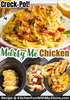 this is an image of mary me chicken recipe