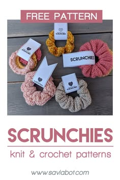 free crochet pattern for scrunches