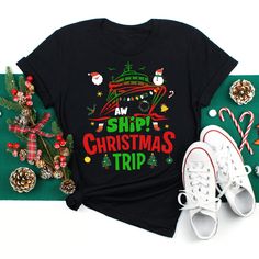 Funny Christmas Cruise Shirts, Christmas Vacation Outfits, Christmas Cruise Shirts, Christmas Cruise, Christmas Cruises, Cruise Shirts, Travel Tees, Cruise Shirt, Family Cruise