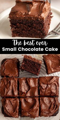 the best ever small chocolate cake is made with only one bite taken out of it