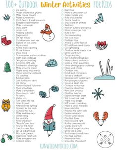 the ultimate winter activities list for kids