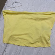 Super Cute With Outfits! Brand New Just Tried On Yellow Fitted Bandeau Top, Yellow Bandeau Top For Spring, Trendy Yellow Tube Top For Spring, Yellow Stretch Bandeau Top, Yellow Tube Top, Tops Shein, Clothing Pieces, Shein Tops, Tube Top