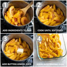 four pictures showing how to make homemade macaroni and cheese