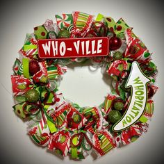 a wreath with the words who - vile on it