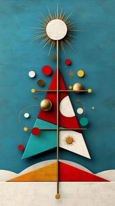 statement. Midcentury Graphics, Christmas 70s, Star Tree Toppers, Alt Christmas, Modern Christmas Decor Ideas, Around The World Christmas, Mid Century Holiday, Mid Century Modern Christmas, Christmas Colours