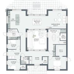 the floor plan for an apartment with three bedroom and two bathroom areas, including one living room