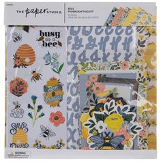 the paper studio bee and flower stickers