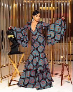 African Prom Dresses Ankara, African Prom Dress, Style Collab, African Maxi Dress, Latest Ankara Gown Styles, Latest Ankara Gown, African Party Dresses, Banquet Dress, Prom Birthday