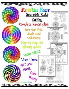 four different color wheel worksheets with the text, krstin farr