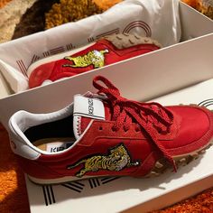 Kenzo Women Size 6 Sneakers Like New Worn Once For A Few Hours Red Round Toe Sneakers With Vibram Sole, Red Low-top Custom Sneakers With Vibram Sole, Kenzo Sneakers Women, Kenzo Shoes, Kenzo By Nigo, Kenzo Hoodie, Kenzo Clothing, Kenzo Tiger, Women Sneakers