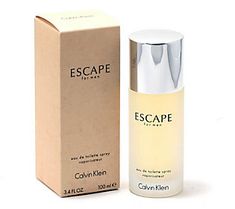 Escape Men Eau De Toilette Spray by Calvin Klein is a tried and true fragrance that is sensual, yet subtle. This scent has notes of grapefruit, melon, and eucalyptus, atop a layer of woodsy notes. The crisp, breezy scent is both confident and adventurous.\n\nHow do I use it: Spritz generously onto your wrist, neck, and pulse points.\n\nFrom Calvin Klein.\n\nIncludes: Niche Perfume, Unisex Perfume, Perfume Gift Sets, Perfume Gift, Tried And True, Fragrance Design, Women Perfume, Mens Fragrance, Women Fragrance