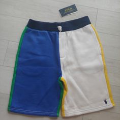 Polo Ralph Lauren Color Block Fleece Shorts With Their Bold Color-Blocking And Signature Pony , These Cotton-Blend Shorts Are Unmistakably Polo. Side On-Seam Pockets Back Right Patch Pocket Ribbed Drawstring Waistband Elasticized Drawstring Waistband Decorative Sewn Front Fly Embroidered Pony Logo At The Left Hem Color-Blocked Design Pull-On Style New Retail $55 Sz M 10/12 Boys Smoke & Pet Free Home Polo Ralph Lauren Polo Rl Crewcuts Janieandjack Banana Republic Gapkids Billabong Hurley Ripcurl Multicolor Bottoms With Built-in Shorts For Streetwear, Casual Ralph Lauren Shorts With Pockets, Multicolor Sporty Shorts With Moisture-wicking, Ralph Lauren Cotton Shorts, Polo Ralph Lauren Shorts, Lauren Green, Hang Ten, Ralph Lauren Polo, Fleece Shorts