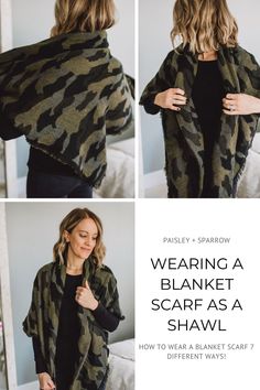 How to Wear A Blanket Scarf 7 Ways - Paisley + Sparrow