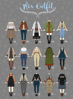 an illustration of the different types of women's coats and jackets in various styles