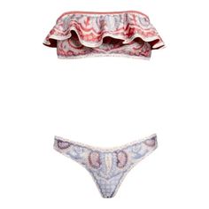 Zimmermann Vitali Frill Bandeau Bikini Colour: Mismatched A Gorgeous Bikini Set By The Renowned Aussie Designer Zimmermann Is This Vitali Frill Bandeau Bikini. It Features At 2-Piece Set Bikini, With A Bandeau Top Accentuated With An Exaggerated 360 Degree Frill Around The Top. The Pants Are 'Cheeky' Shaped And Mismatched Slightly To The Top. Both Are Blue Paisley Print. Features: Bandeau Top Cheeky Shape Bottoms Unpadded Back Clasp Closure Detachable And Adjustable Shoulder Straps Flared Detail At Bust Material: Self: 80% Polyamide, 20% Elastane Lining: 92% Polyamide, 8% Elastane Care: Hand Wash New, No Original Tag Blue Paisley, Bandeau Top, Paisley Print, 360 Degree, No Frills, Womens Swim, Shoulder Straps, 2 Piece, Paisley