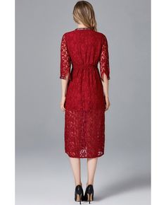 Get 10% off now! Buy l-5xl exotic lace burgundy tea length party dress at cheap price online. Free stable shipping and pro custom service since 2009. Fitted Tea-length Lace Dress With Lace Trim, Red Fitted Tea-length Dress, Luxury Tea-length Lace Dress, Party Midi Dress With Lace Trim, Tea Length, Spring Lace Tea-length Dress, Tea Length, Lovely Dresses, Gorgeous Dresses, I Dress