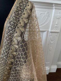 Opulent limited edition Gota Net Duppatta in design inspired from ancient Mughal motifs. Very Vintage inspired Unique and beautiful design Net Duppattas with  border on all four sides. The two long side edges have broader border and other two edges finished with the slim version of the same border.  Length 2.4 meter length, 34  inch width approximate. Is the Net Soft ? No it's not, with gota sewn on it, these dupattas have a slight stiffness to them.  Colour : Golden Peach colour Important Infor Look Alike, Vintage Design, Salwar Kameez, Shawls And Wraps, Small Bags, Lehenga, Shawl, Beautiful Design, Vintage Inspired