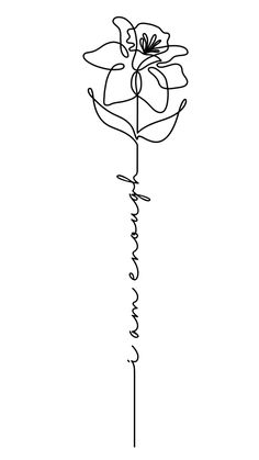 a drawing of a flower on a stick