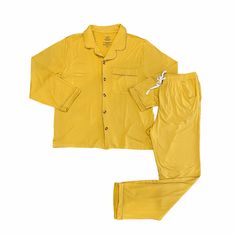 Goldenrod Women's Bamboo Pajamas - Peregrine Kidswear - Adult Pajamas - Small Casual Long Sleeve Yellow Sleepwear, Yellow Long Sleeve Sleepwear For Lounging, Casual Yellow Bedtime Sets, Yellow Cotton Sleepwear For Loungewear, Yellow Cotton Sleepwear For Pajama Party, Yellow Relaxed Fit Sleepwear For Lounging, Yellow Relaxed Fit Loungewear Sets, Casual Yellow Pajama Party Sets, Yellow Casual Sets For Pajama Party