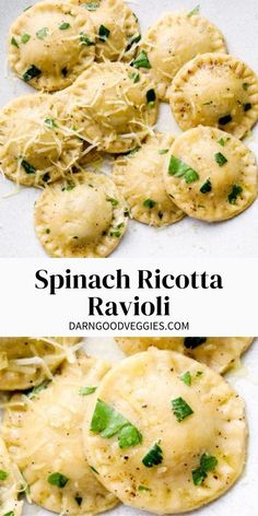 spinach ricotta ravioli is an easy and delicious appetizer that's ready in under 30 minutes